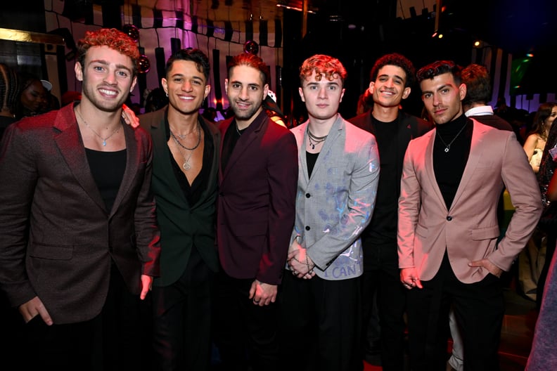 Niv Lin, Ohad Attia, Aseel Farah, Neta Rozenblat, Sadik Dogosh, Nadav Philips of the pop group as1one at the Billboard No. 1s Party held at the Keys on November 19, 2024 in Los Angeles, California. The first Palestinian-Israeli boy band has raised questio